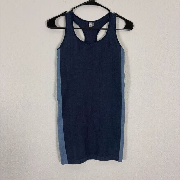 The Upside Ribbed Knit Raf Dress Navy Blue with Light Blue Sides Size XS - Picture 1 of 8